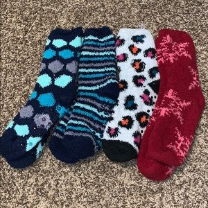 decorated fuzzy socks